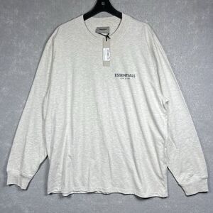 Fear of God Essentials Long Sleeve T Shirt Oatmeal Tan Men’s XXL Oversized 2XL